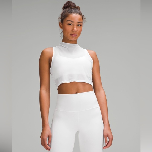 lululemon athletica Tops - lululemon keyhole mesh tank size 4 white